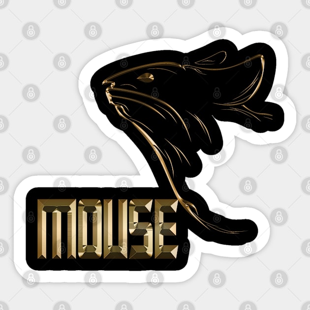 Cool Mouse Gold edition Sticker by INDONESIA68